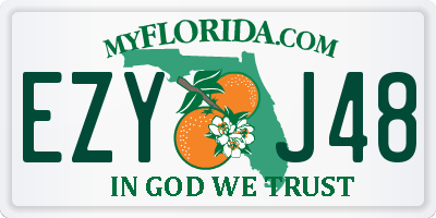 FL license plate EZYJ48