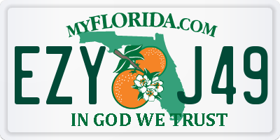 FL license plate EZYJ49