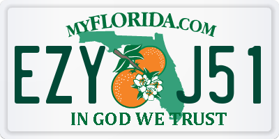 FL license plate EZYJ51