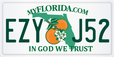 FL license plate EZYJ52