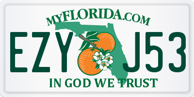 FL license plate EZYJ53