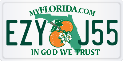 FL license plate EZYJ55