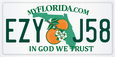 FL license plate EZYJ58