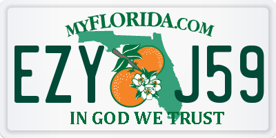 FL license plate EZYJ59