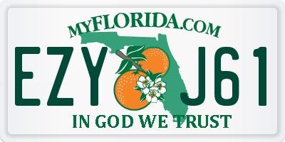 FL license plate EZYJ61