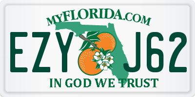 FL license plate EZYJ62