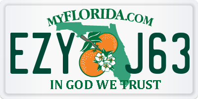 FL license plate EZYJ63