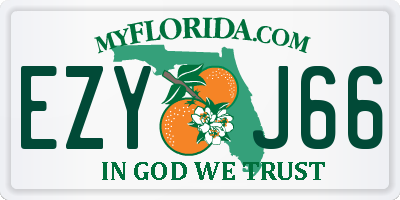 FL license plate EZYJ66