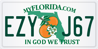 FL license plate EZYJ67