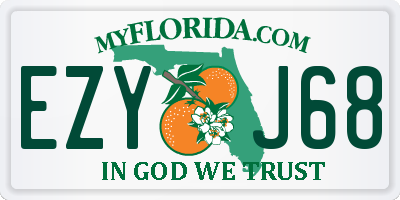 FL license plate EZYJ68