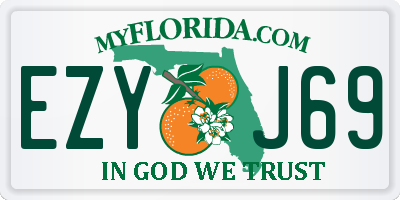 FL license plate EZYJ69