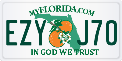 FL license plate EZYJ70