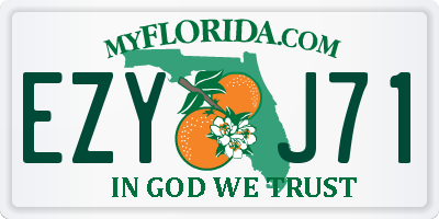 FL license plate EZYJ71