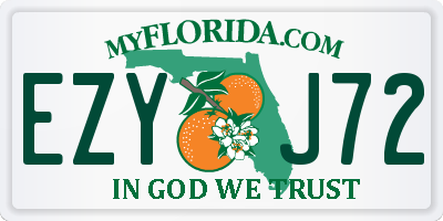 FL license plate EZYJ72