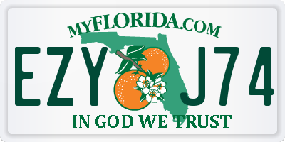 FL license plate EZYJ74