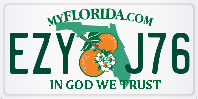 FL license plate EZYJ76