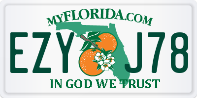 FL license plate EZYJ78