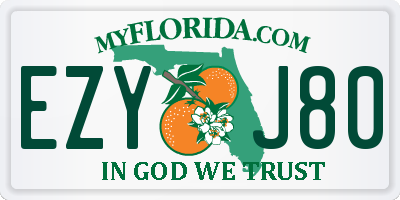 FL license plate EZYJ80