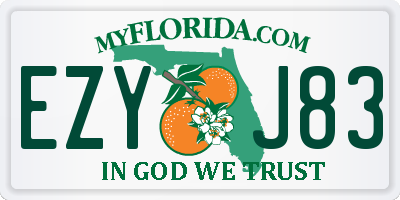 FL license plate EZYJ83