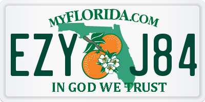 FL license plate EZYJ84