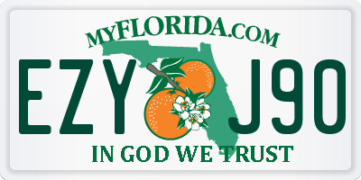 FL license plate EZYJ90