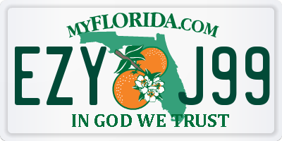 FL license plate EZYJ99