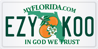 FL license plate EZYK00