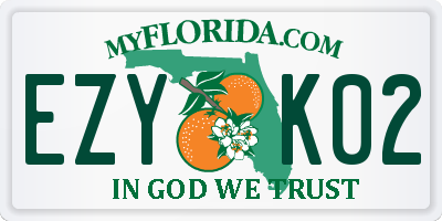 FL license plate EZYK02