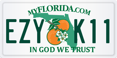 FL license plate EZYK11