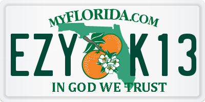 FL license plate EZYK13