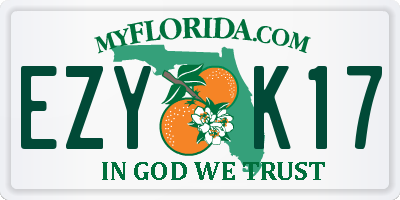 FL license plate EZYK17