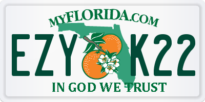 FL license plate EZYK22