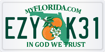 FL license plate EZYK31