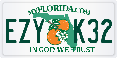 FL license plate EZYK32