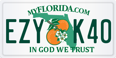 FL license plate EZYK40