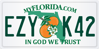 FL license plate EZYK42