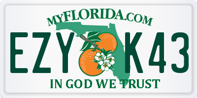 FL license plate EZYK43