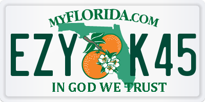 FL license plate EZYK45