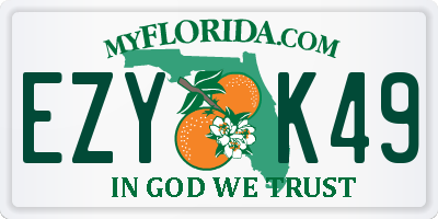 FL license plate EZYK49