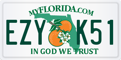 FL license plate EZYK51