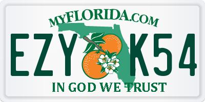 FL license plate EZYK54