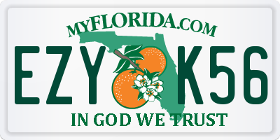 FL license plate EZYK56