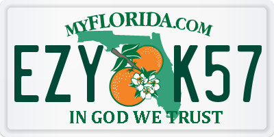 FL license plate EZYK57