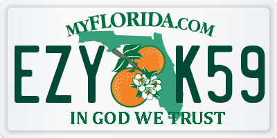 FL license plate EZYK59