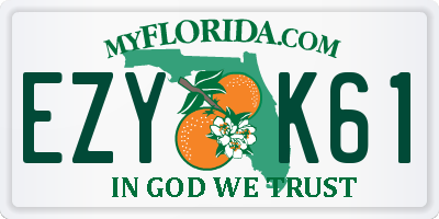 FL license plate EZYK61