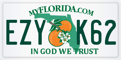 FL license plate EZYK62