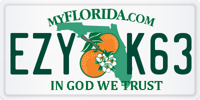 FL license plate EZYK63