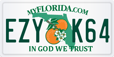 FL license plate EZYK64