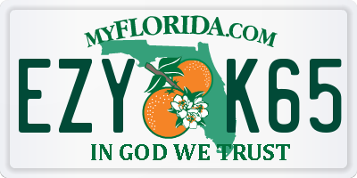 FL license plate EZYK65