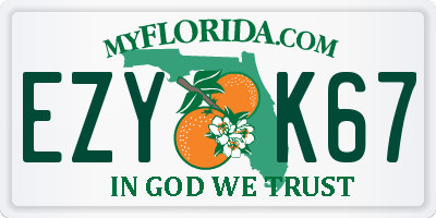 FL license plate EZYK67